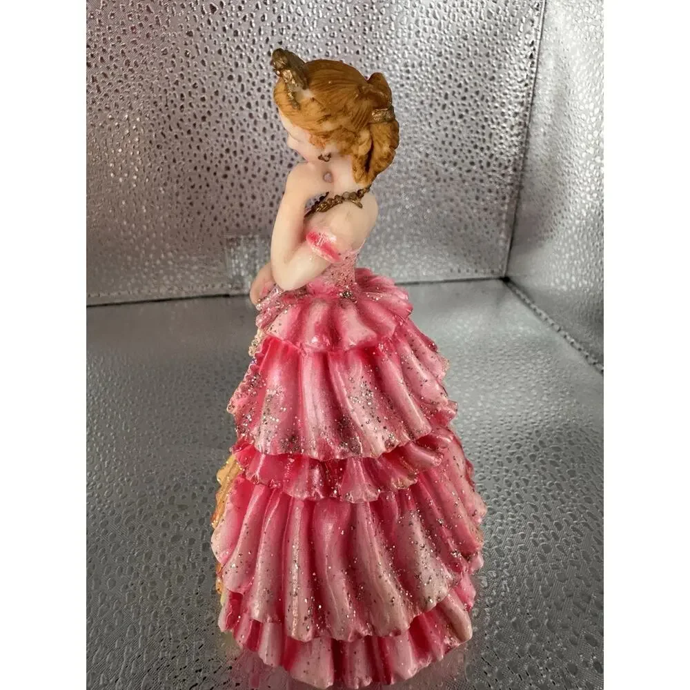 Mis Quince Anos 4.5 inches Pink /Orange Cake Topper Doll